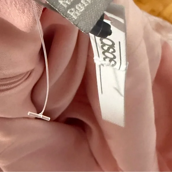 ASOS NWT Milkmaid Mini Dress Jacquard Puffy Bishop Sleeves Coquette Tie Back 6 - Picture 10 of 10